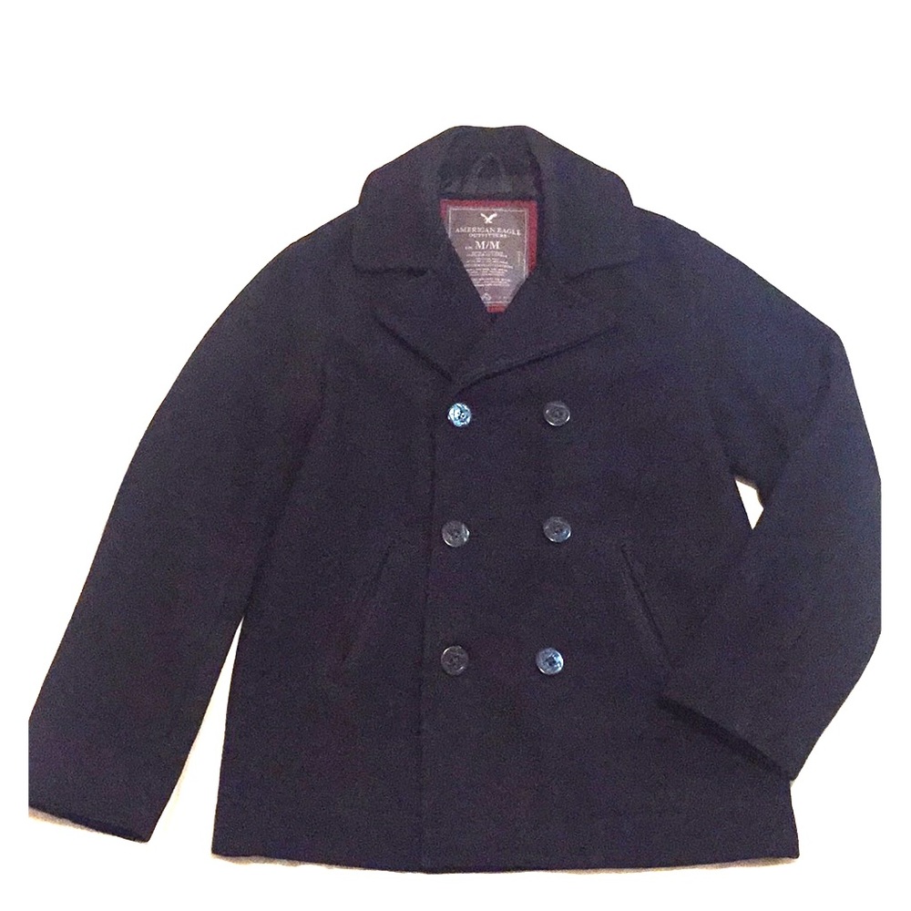 American Eagle Outfitters Black Pea Coat